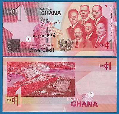 Ghana 1 Cedi P 37f 2015 Unc  Low Shipping! Combine Free! P 37 F